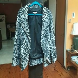Fun denim leopard print jacket